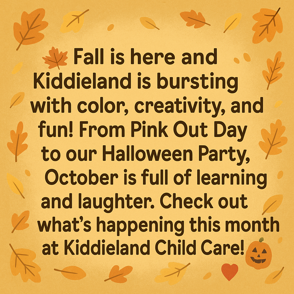 Fall is here and Kiddieland is bursting with color, creativity, and fun!